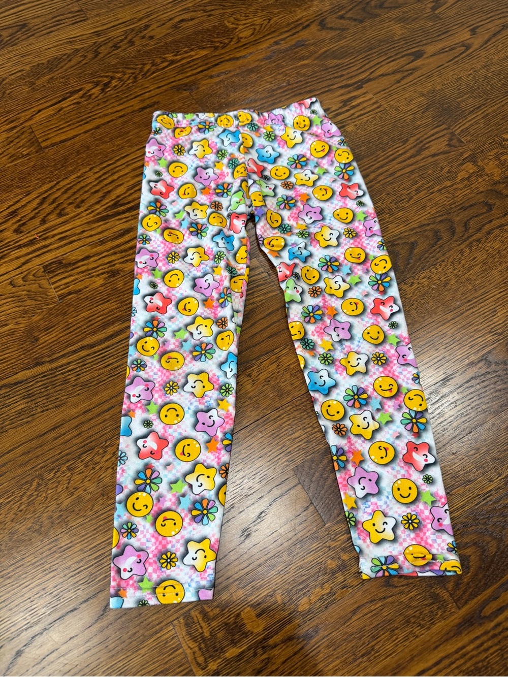 Dori Creations girls Multicolor Smile & Star Print Leggings, 6X